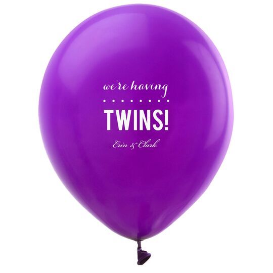 We're Having Twins Latex Balloons